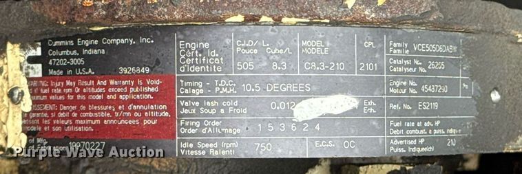 image for item DY0051 1997 Kenworth crane truck with dump bed