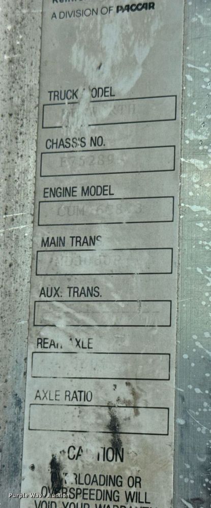 image for item DY0051 1997 Kenworth crane truck with dump bed