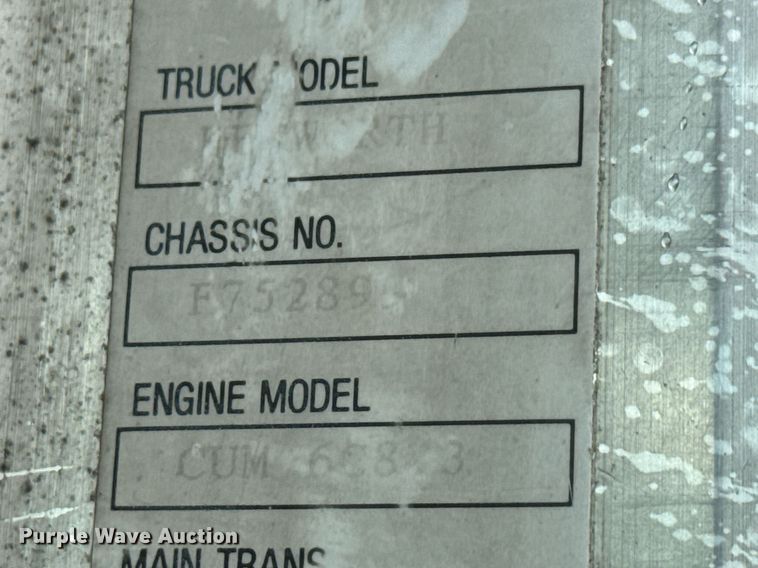 image for item DY0051 1997 Kenworth crane truck with dump bed