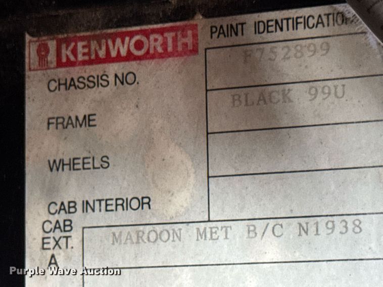 image for item DY0051 1997 Kenworth crane truck with dump bed