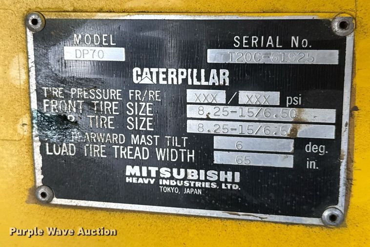 image for item DY0176 Caterpillar DP70 forklift