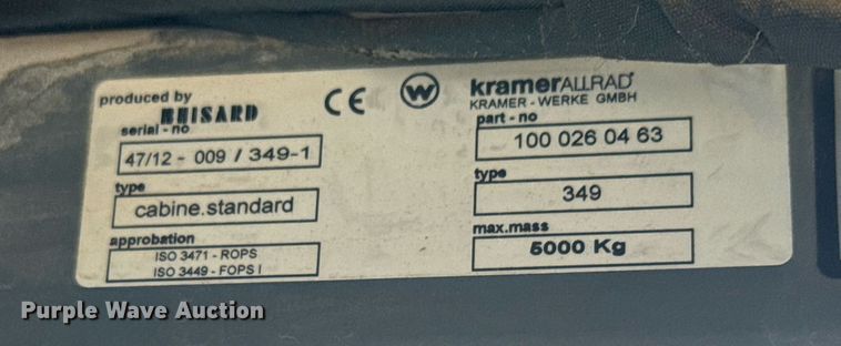 image for item DY0192 Wacker Neuson 349 wheel loader