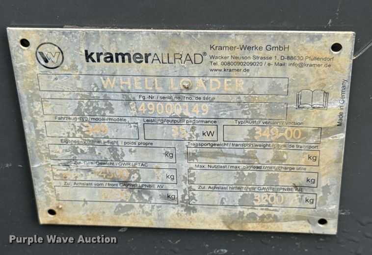 image for item DY0192 Wacker Neuson 349 wheel loader