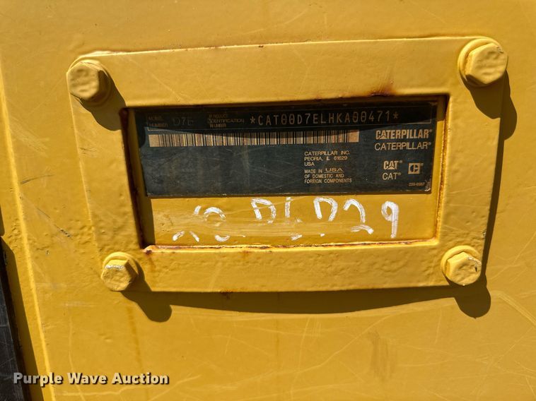 image for item EB2587 2016 Caterpillar D7E dozer