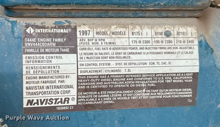 image for item EB2600 1998 International 4700 dump truck