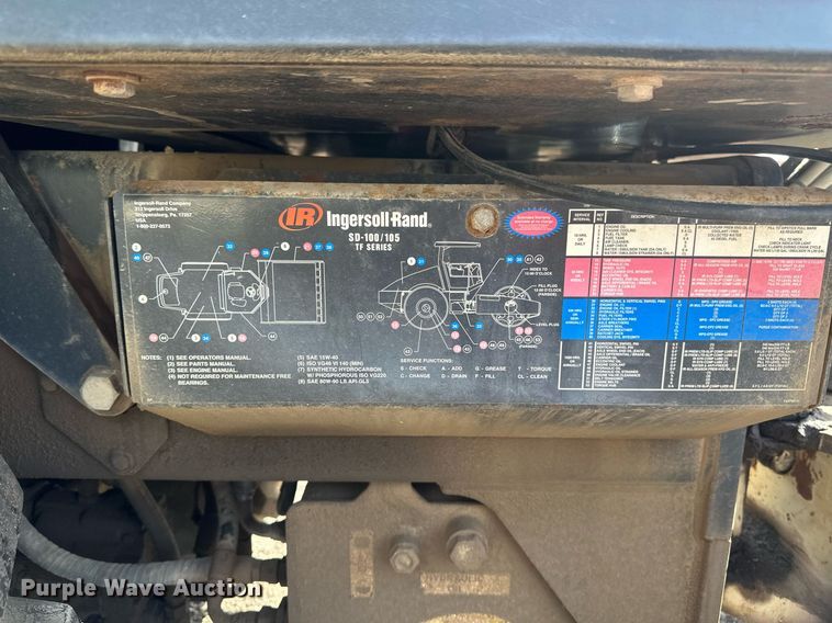 image for item EB2675 2004 Ingersoll Rand SD-105F TF single drum vibratory roller