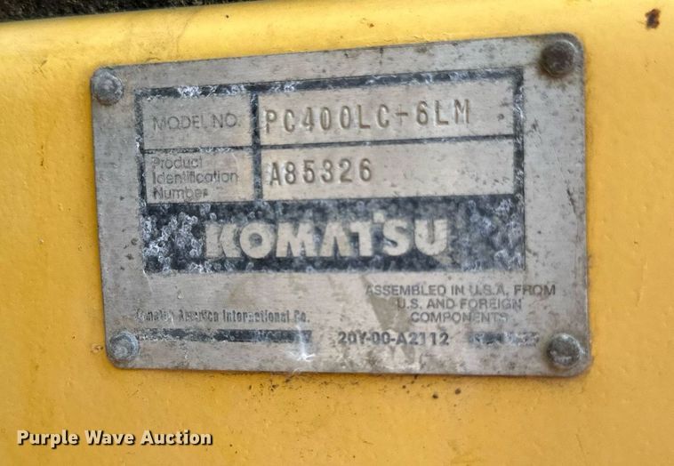 image for item EB2678 2001 Komatsu PC400LC-6LM excavator