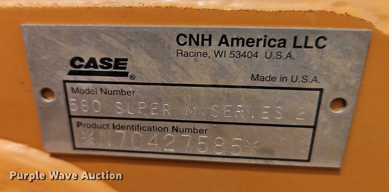 image for item EB8132 2007 Case 580 Super M backhoe