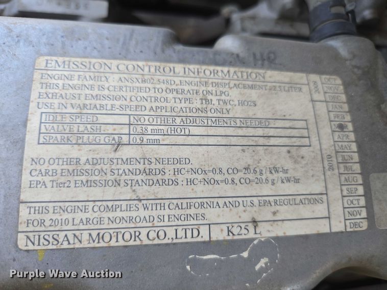 image for item EC1067 2010 Nissan PF60 forklift