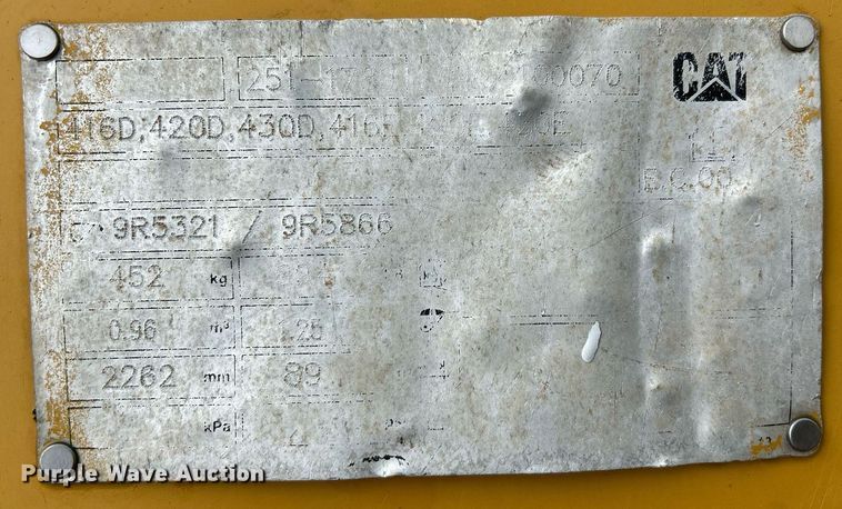 image for item EC1401 2005 Caterpillar 420D backhoe