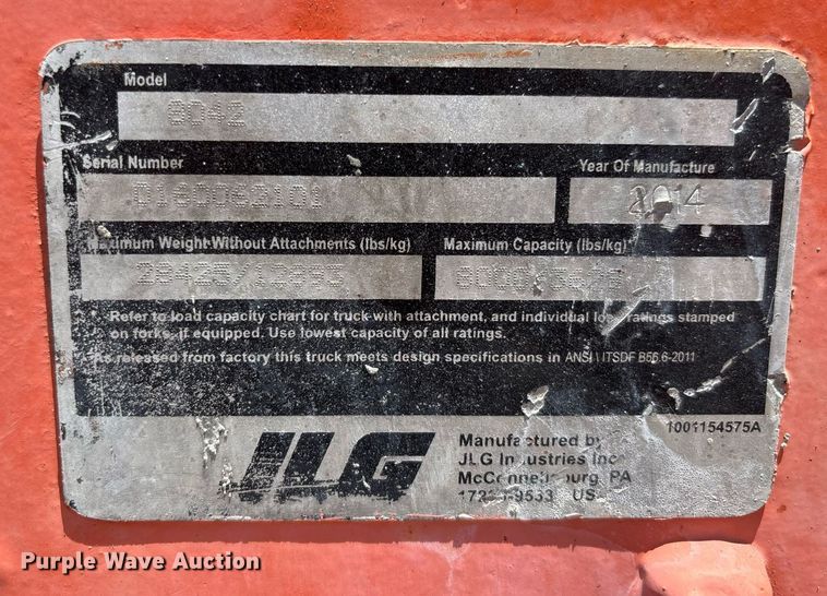 image for item EC3622 2014 JLG 8042 telehandler