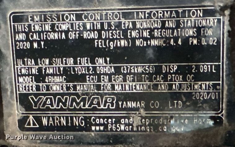 image for item EC3678 2020 John Deere 317G tracked skid steer loader