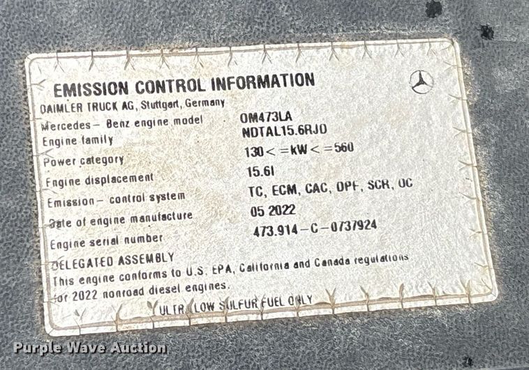 image for item EC3690 2022 Bell ADT B50E articulated haul truck