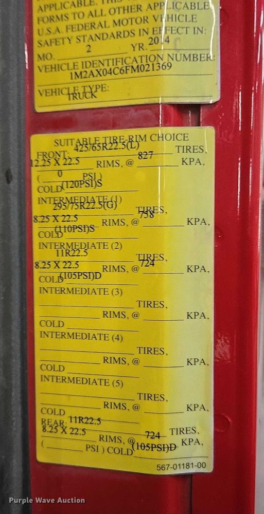 image for item EC4275 2015 Mack GU713 Granite dump truck