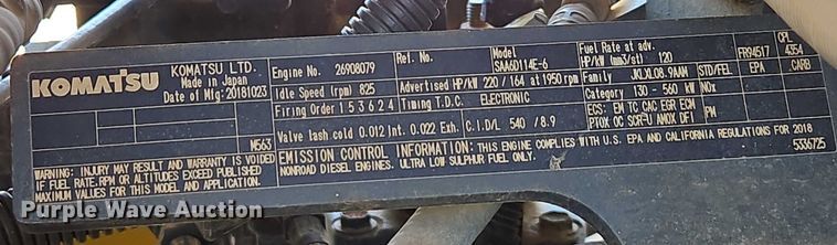 image for item ED2039 2019 Komatsu D65PXI-18 dozer