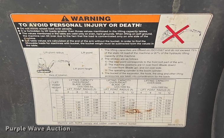 image for item ED2078 2015 Kubota U25  mini excavator