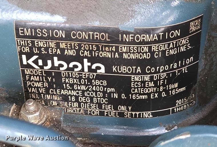image for item ED2078 2015 Kubota U25  mini excavator