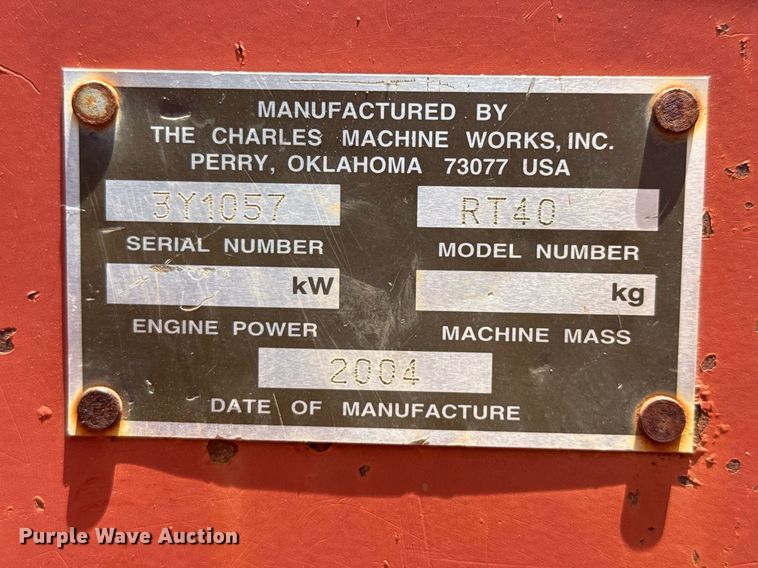 image for item ED5722 2004 Ditch Witch RT40 trencher