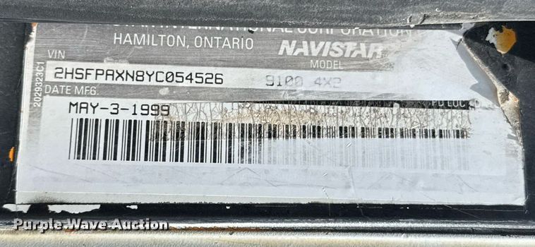 image for item ED5728 2000 International 9100 water truck