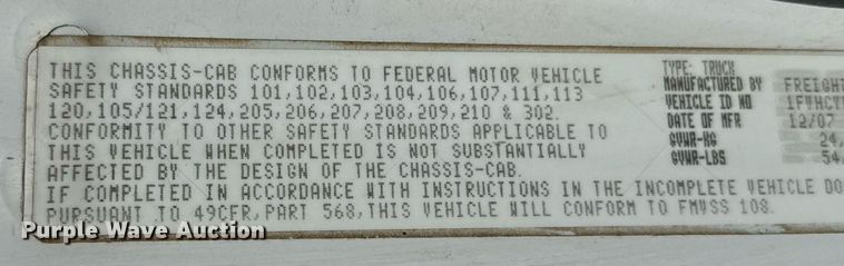 image for item ED5743 2008 Freightliner Business Class M2 dump truck