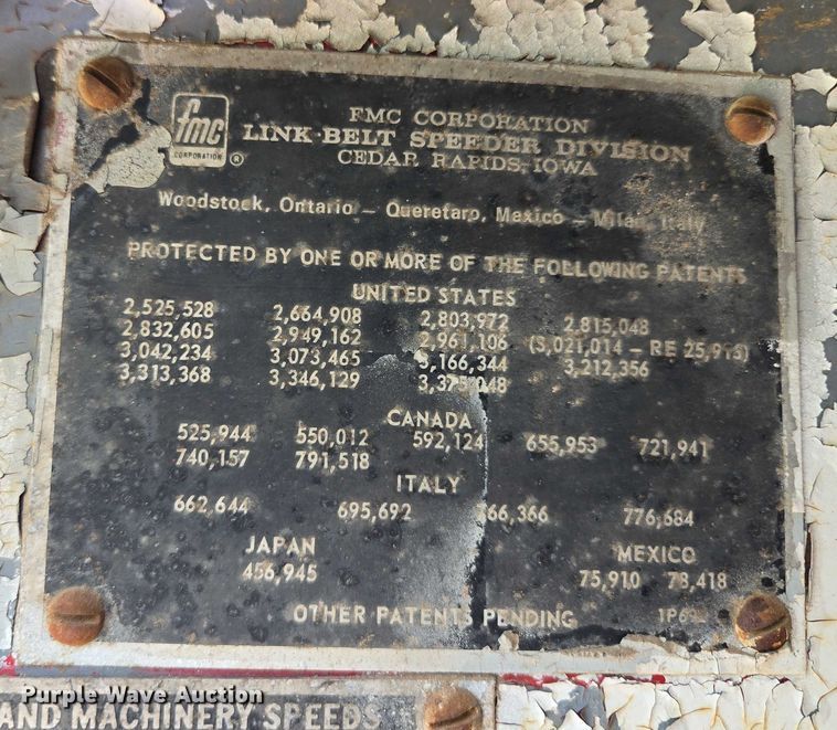 image for item EF1495 1969 Link Belt LS108B crane