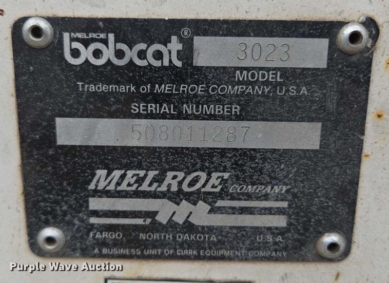 image for item EF1534 1989 Bobcat 3023 trencher