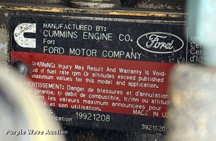 image for item EG5829 1993 Ford F700 dump flatbed truck