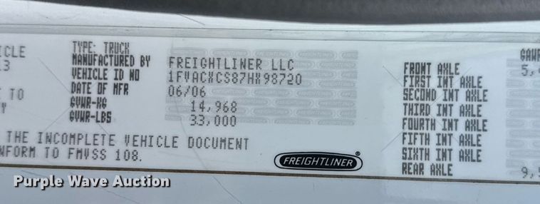 image for item EG5896 2007 Freightliner Business Class M2 Crew Cab utility / service truck