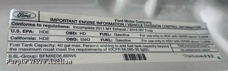 image for item EG5908 2012 Ford F450 Super Duty utility / service truck