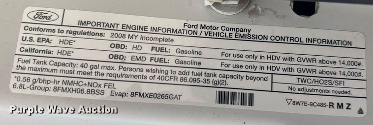 image for item EG5926 2008 Ford F450 Super Duty bucket truck