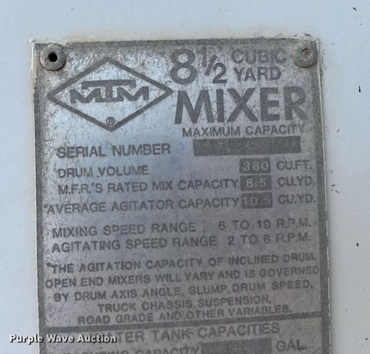 image for item EG6529 1989 Ford LT8000 ready mix truck