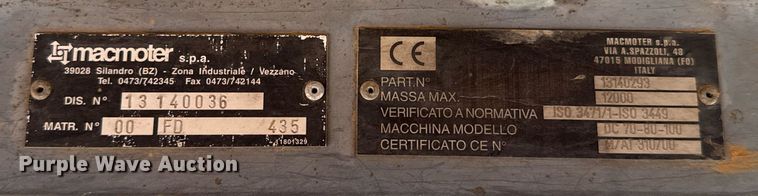 image for item EJ4704 2000 New Holland DC80  dozer