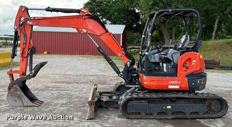 image for item EJ4706 2016 Kubota U55-4 mini excavator