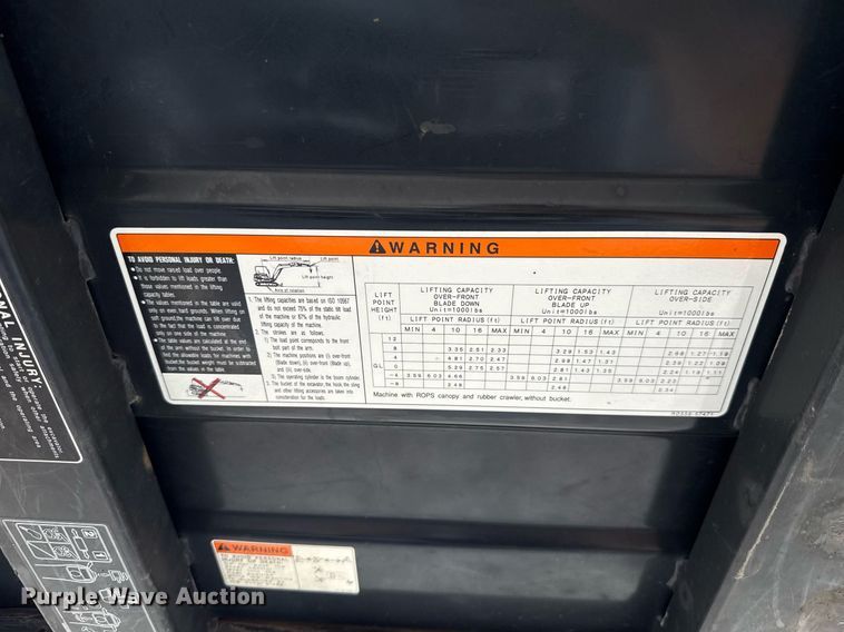 image for item EJ4706 2016 Kubota U55-4 mini excavator