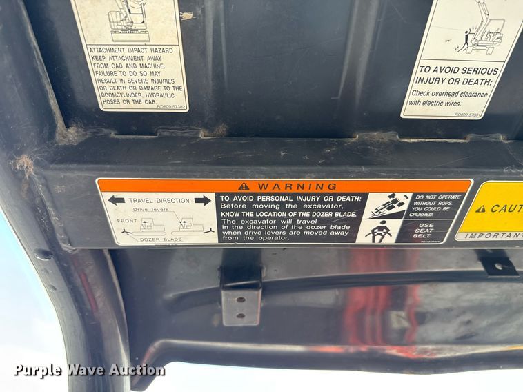 image for item EJ4706 2016 Kubota U55-4 mini excavator