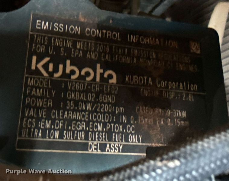 image for item EJ4706 2016 Kubota U55-4 mini excavator