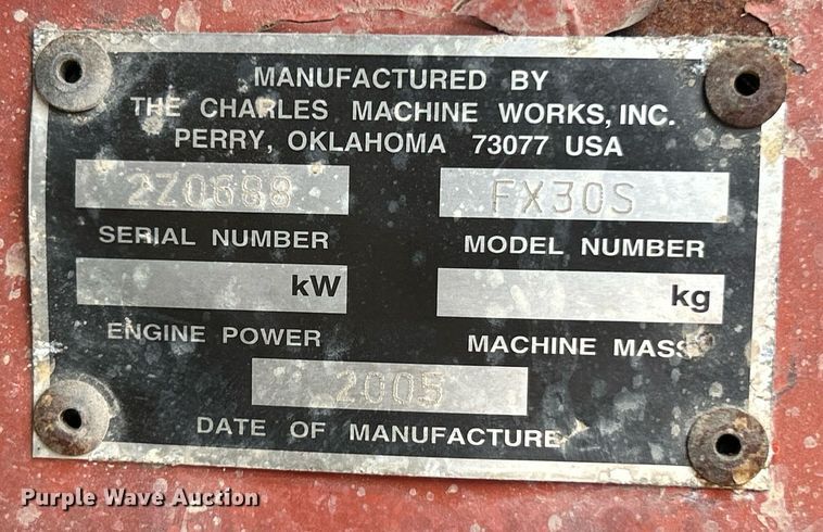 image for item EK8229 2005 Ditch Witch FX30 vacuum excavator