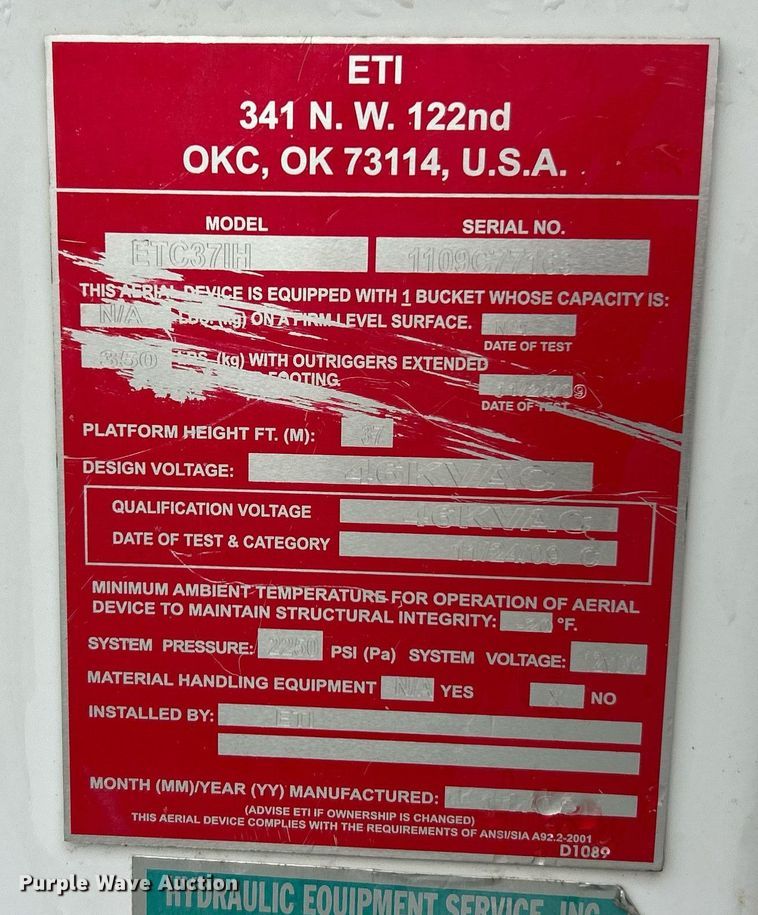 image for item EK8239 2009 Ford F550 Super Duty XL bucket truck