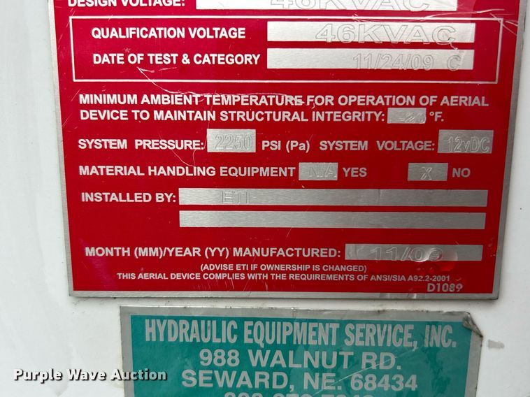 image for item EK8239 2009 Ford F550 Super Duty XL bucket truck