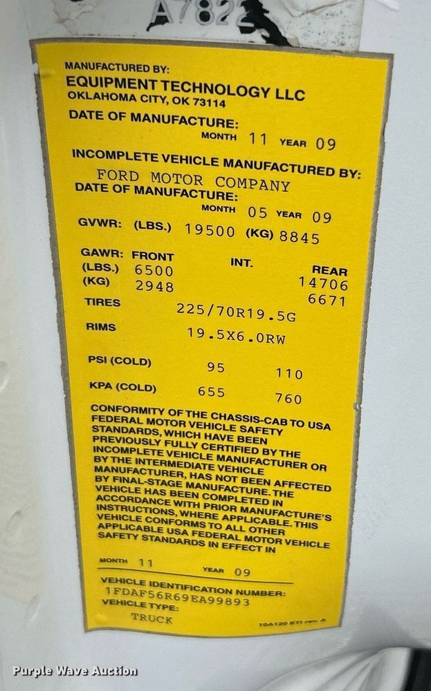 image for item EK8239 2009 Ford F550 Super Duty XL bucket truck