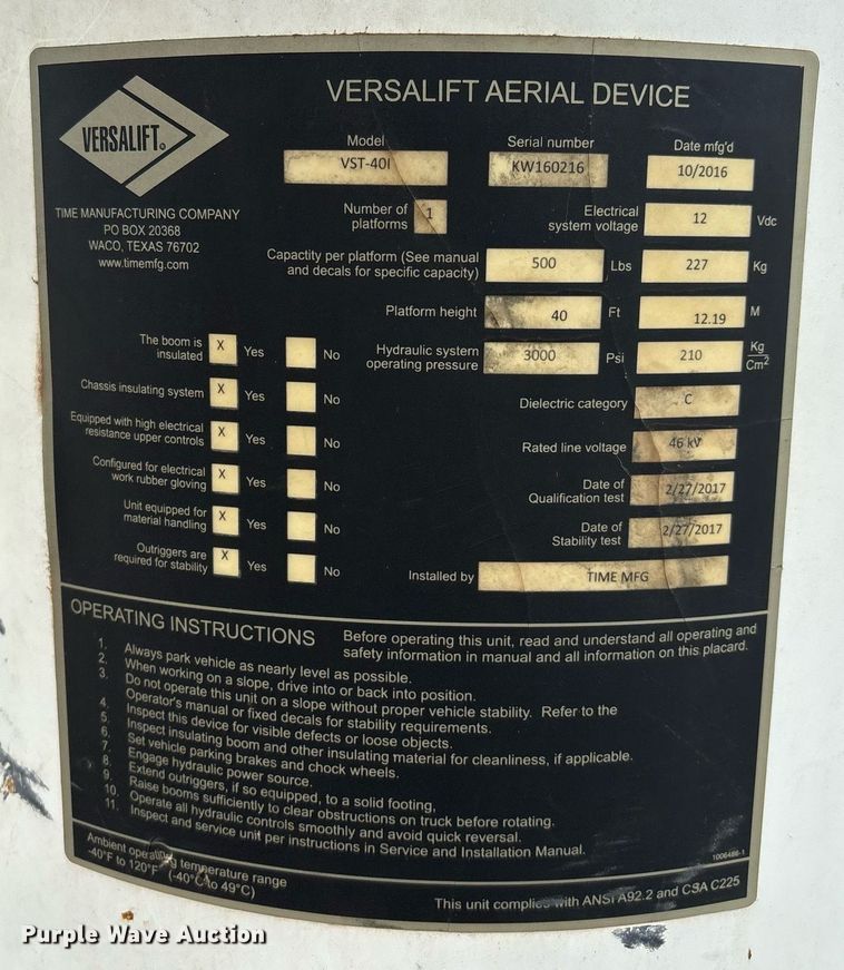 image for item EL2122 2017 Dodge Ram 5500 bucket truck