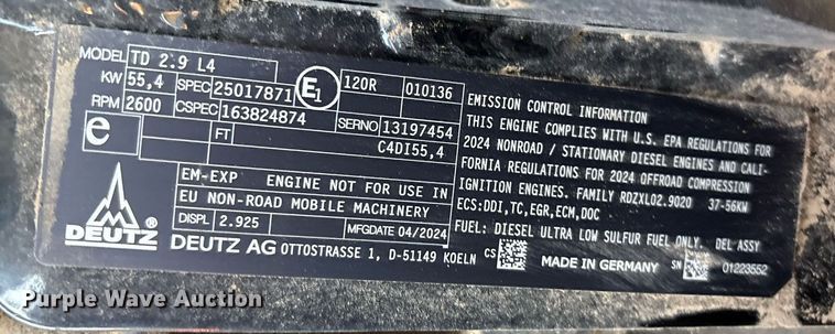 image for item EL2133 2024 Vermeer BC1000XL wood chipper