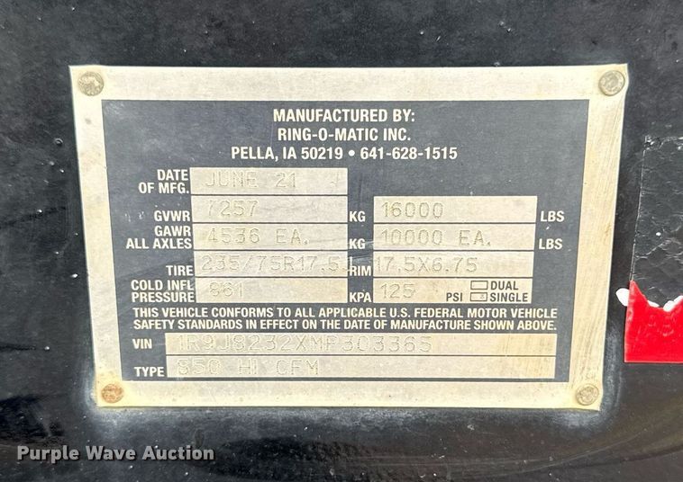 image for item EM2054 2021 Ring-O-Matic 850 HI CFM vacuum excavator