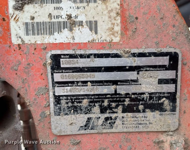 image for item EM2086 2015 JLG 10054 telehandler