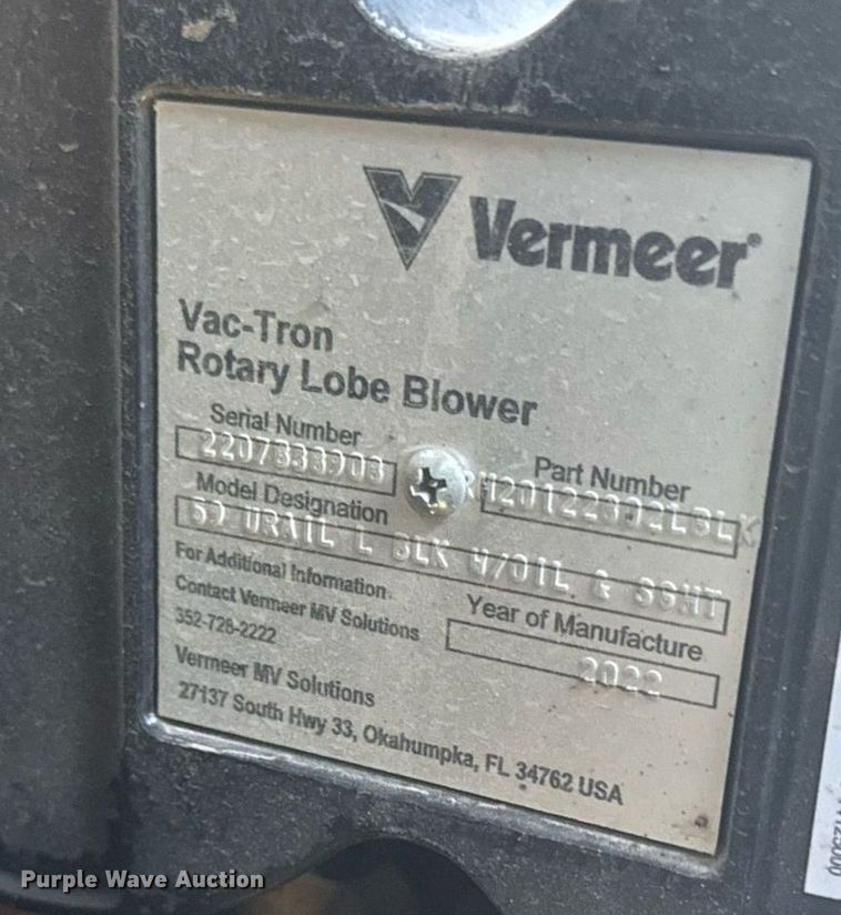 image for item EM2094 2001 Vermeer LP 555 SDT vacuum excavator