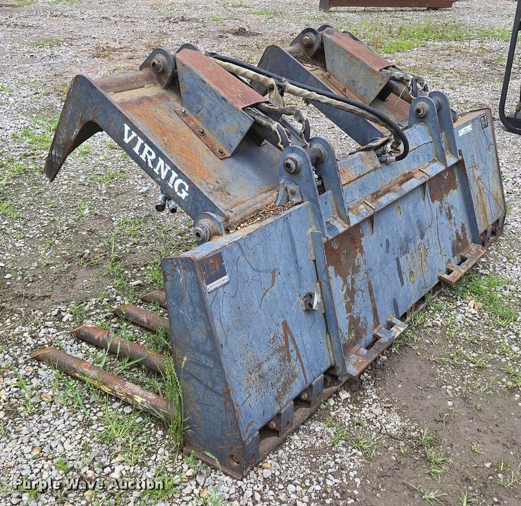 image for item EN3872 Virnig skid steer grapple bucket