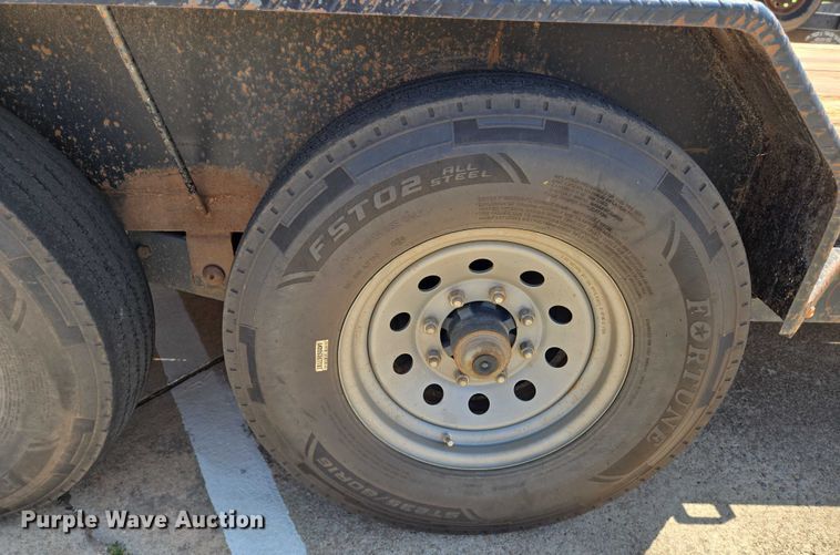 image for item EN8092 2021 Tex Fab Mfg 14EH20 equipment trailer