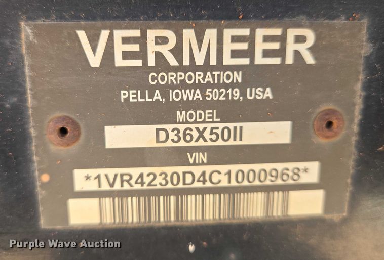 image for item EN8093 2012 Vermeer D36X50II directional boring unit