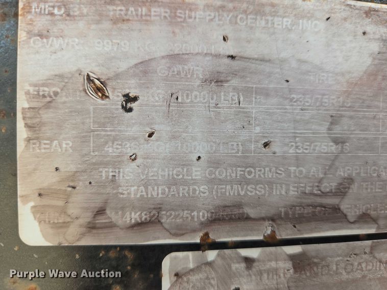 image for item EN8112 2005 Trailer Supply Center  KK8-25PR equipment trailer