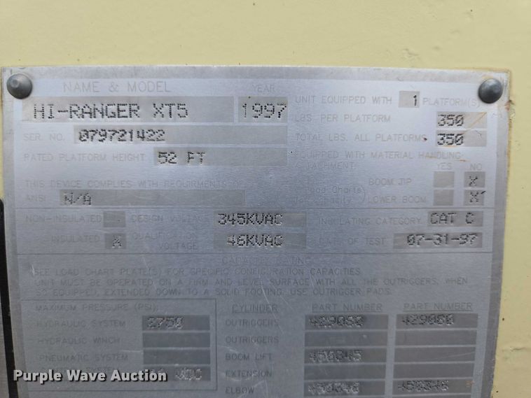 image for item EN8116 1998 International  4700 forestry bucket truck